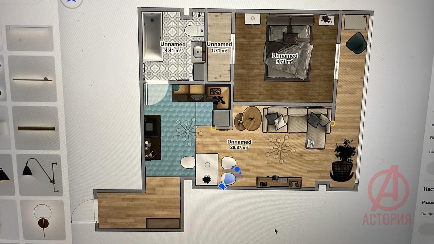 Фотография 1-к. квартира 48.00 м² #2