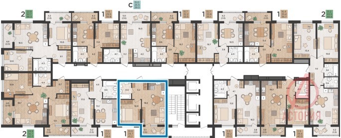 Фотография 1-комн. квартира 41.20 м² #2
