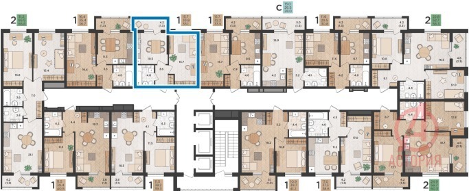 Фотография 1-комн. квартира 35.10 м² #1