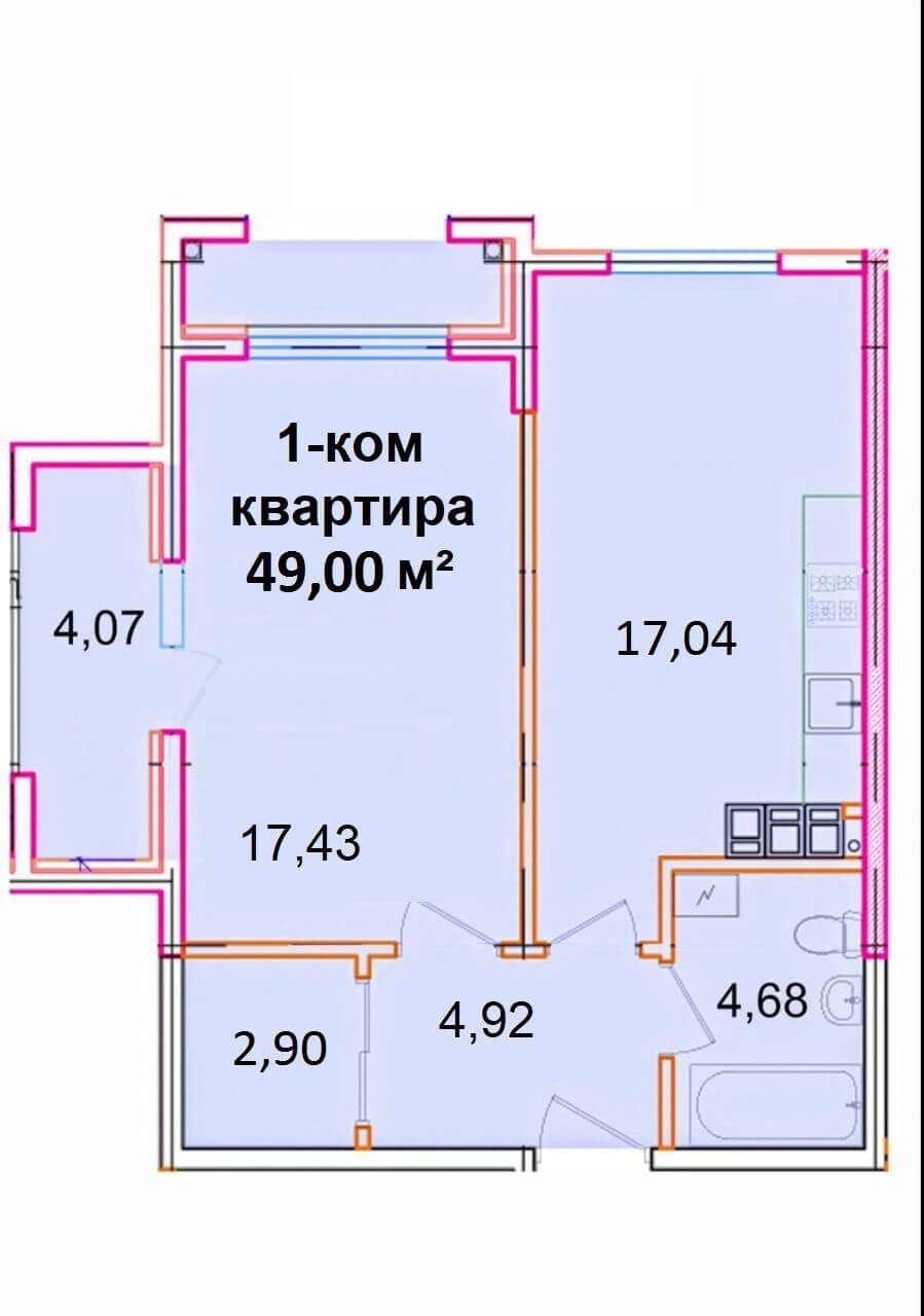 Основная фотография 1-комн. квартира