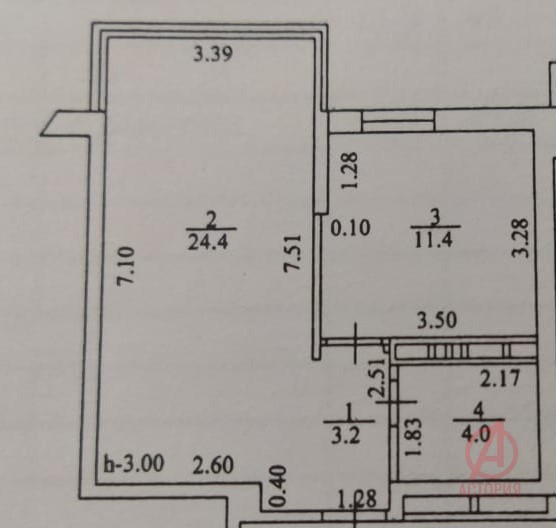 Фотография 1-комн. квартира 43.00 м² #16