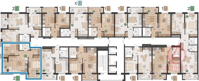 Фотография 2-комн. квартира 60.30 м² #1