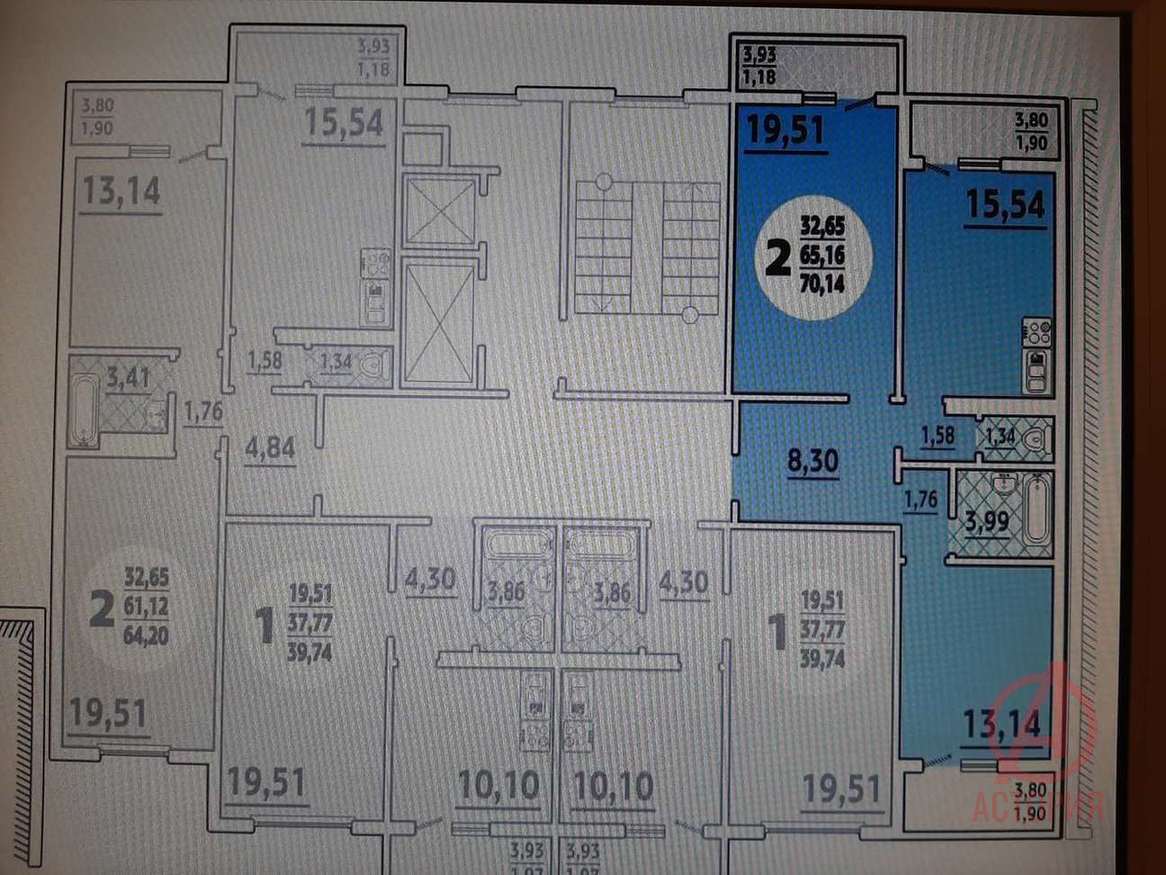 Фотография 2-комн. квартира 65.16 м² #1