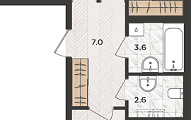 2-к. квартира 66.8 кв.м.