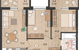 2-комн. квартира 52.10 м² 