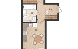 1-комн. квартира 48.40 м² 
