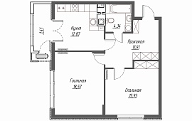 2-комн. квартира 65.29 кв.м.