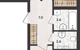 2-к. квартира 67 кв.м.