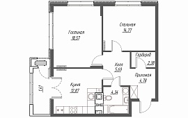 2-комн. квартира 65.07 кв.м.