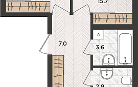2-к. квартира 65.4 кв.м.
